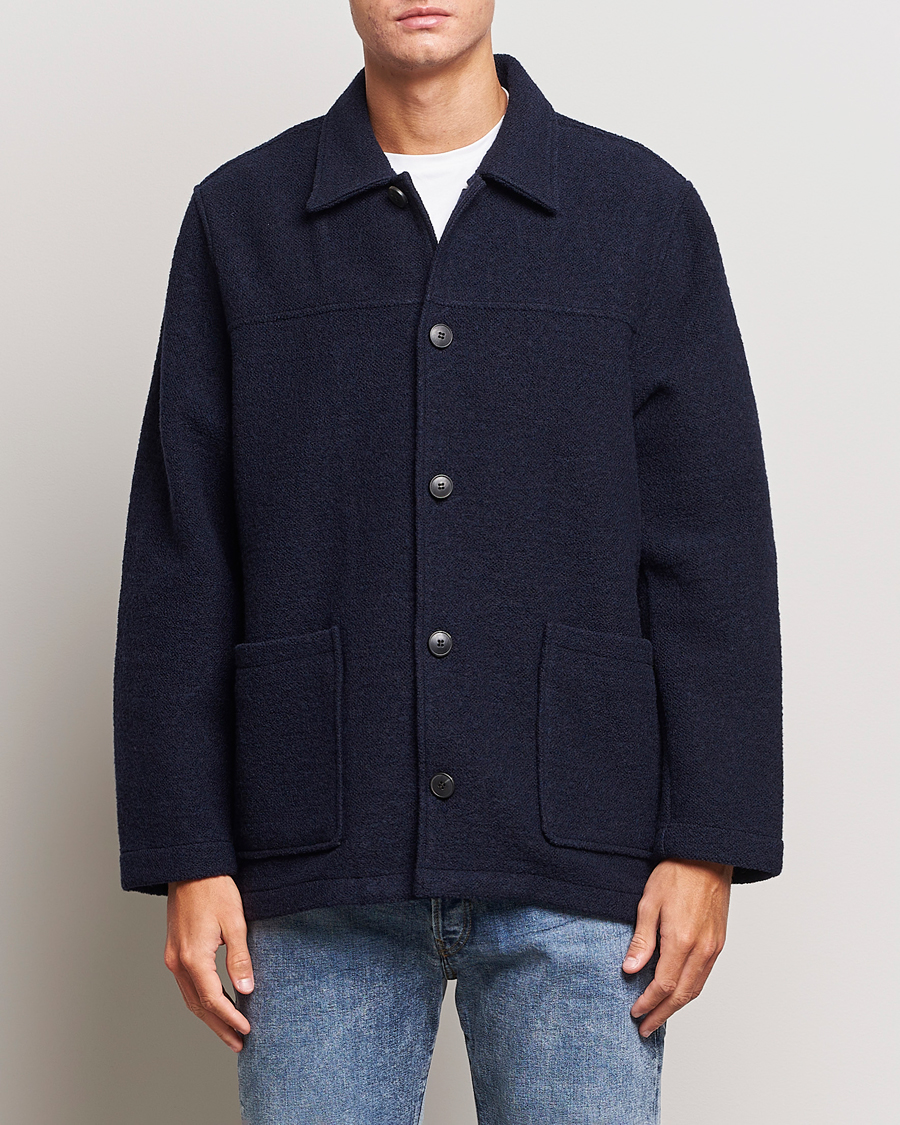 Herren | Jacken | Sunspel | Double Faced Chore Jacket Navy