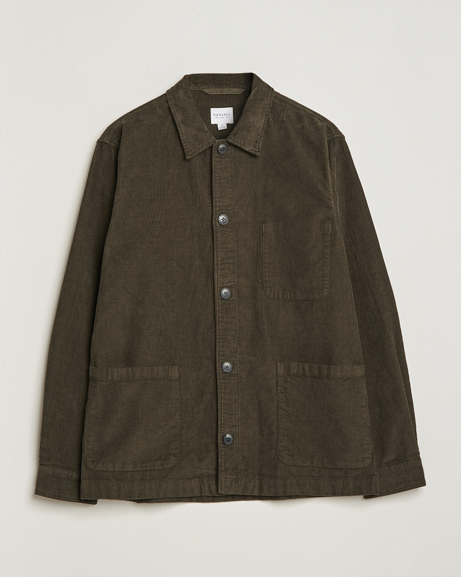 Herren | Sakkos | Sunspel | Cord Twin Pocket Jacket Coffee