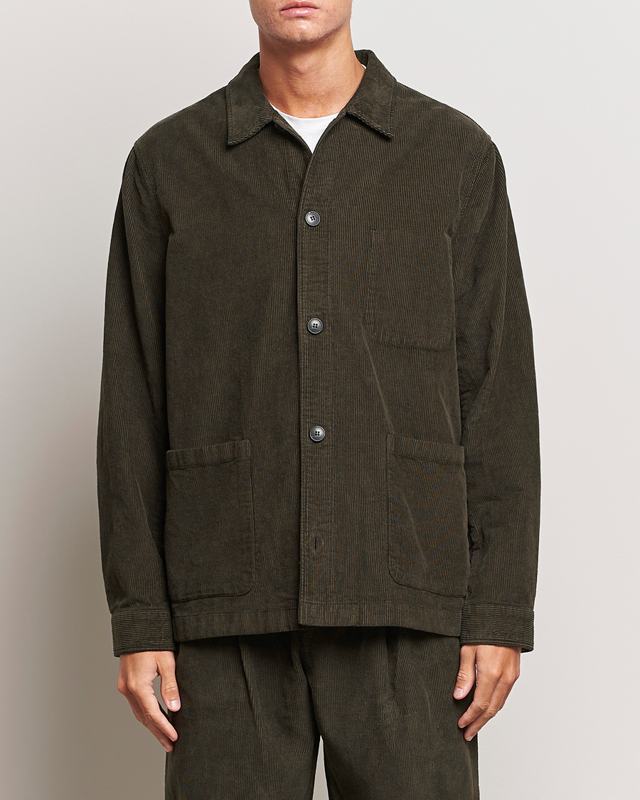 Herren | Sakkos | Sunspel | Cord Twin Pocket Jacket Coffee