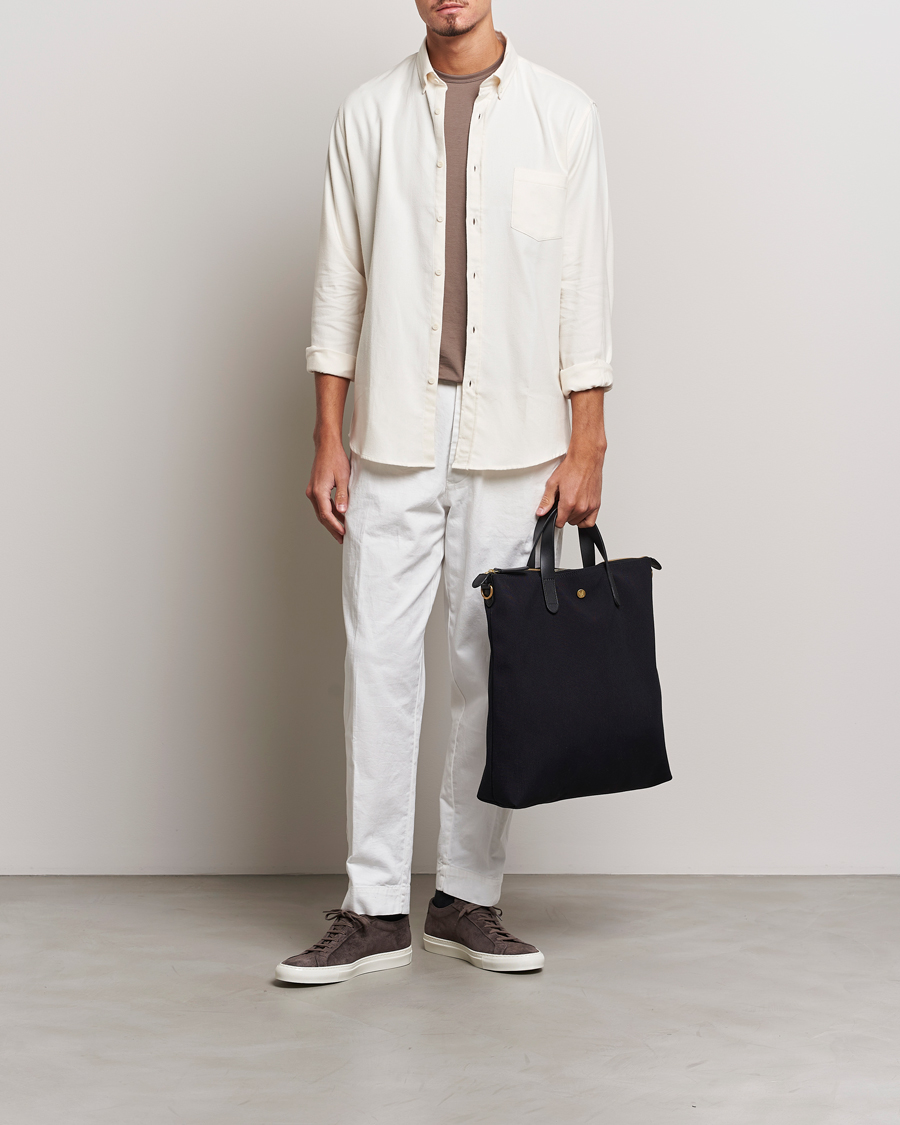 Herren | Hemden | Sunspel | Brushed Cotton Flannel Shirt Ecru