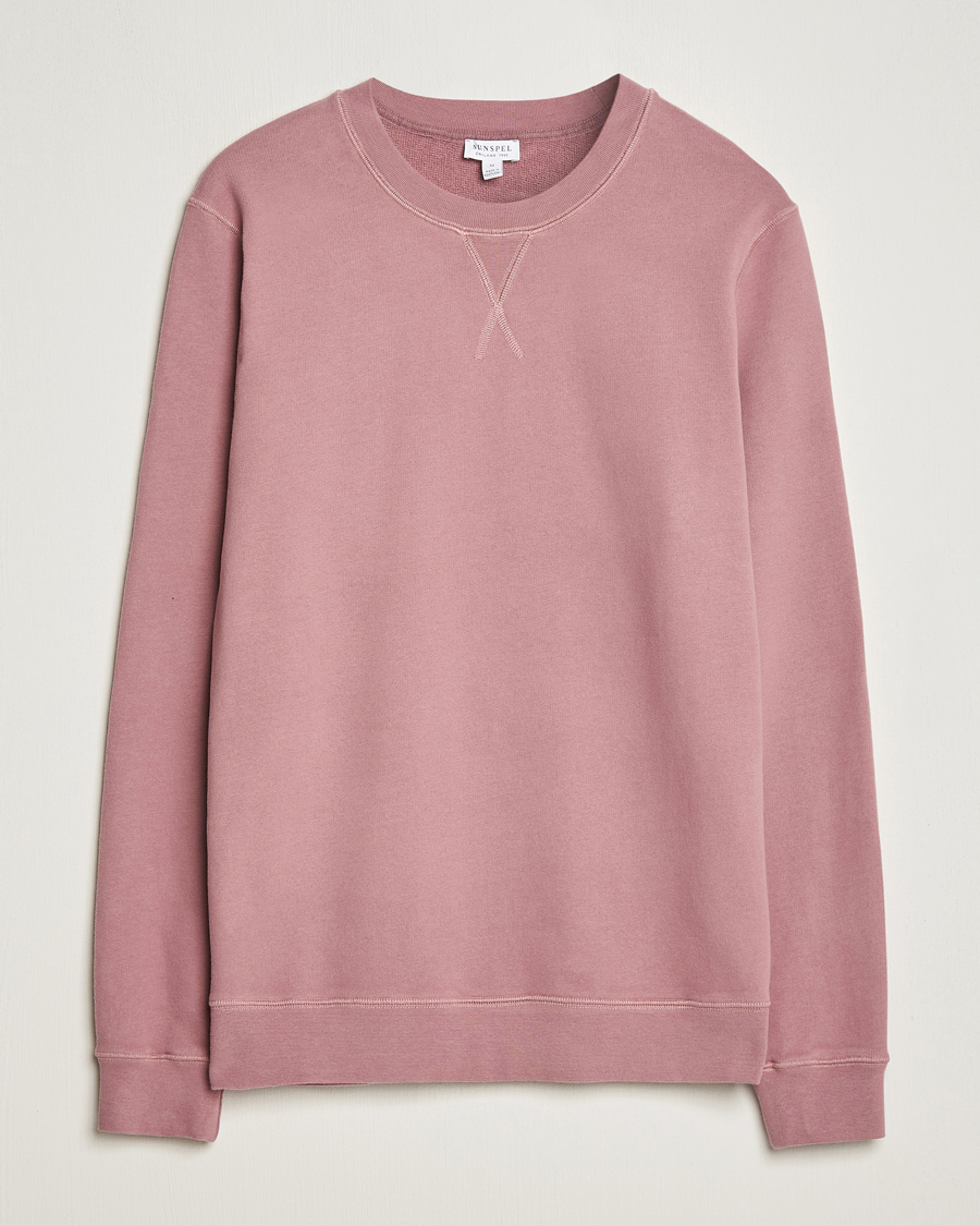 Herren | Pullover | Sunspel | Loopback Sweatshirt Vintage Pink