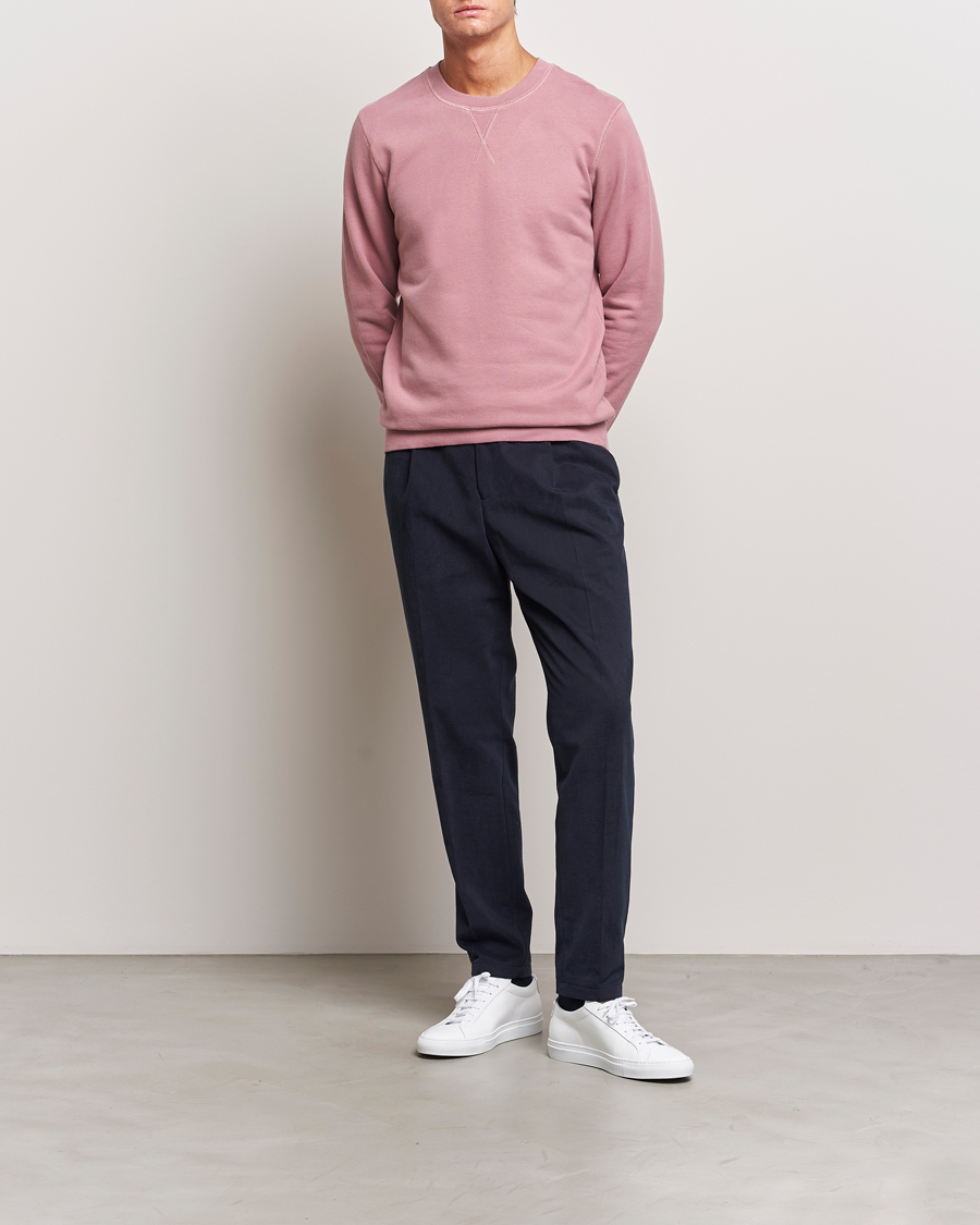 Herren | Pullover | Sunspel | Loopback Sweatshirt Vintage Pink
