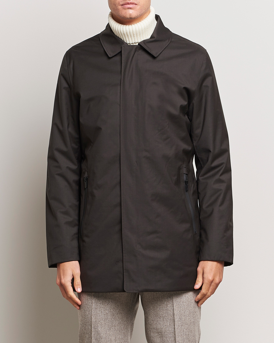Herren | Stilvolle Jacken | UBR | Regulator Coat Savile Dark Brown Wool