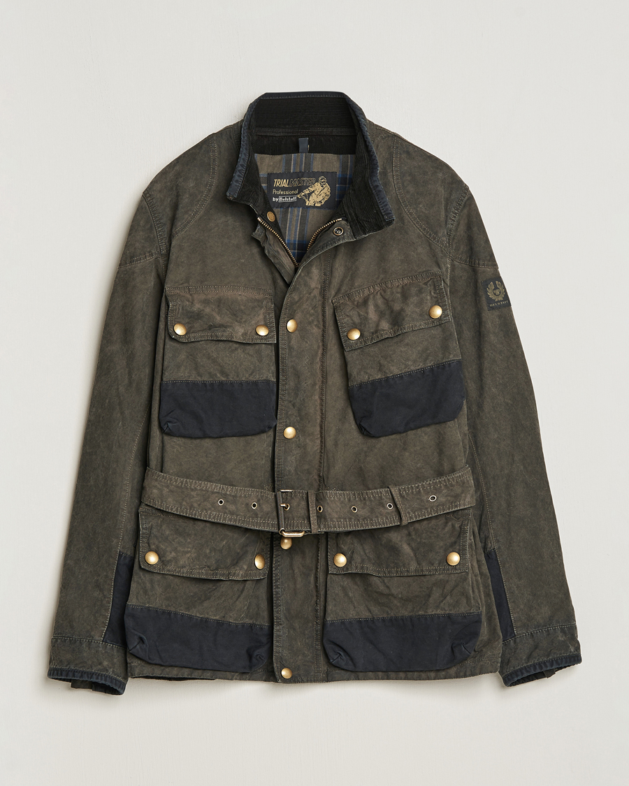 Herren | Jacken | Belstaff | Patched Washed Waxed Trailmaster Fossil
