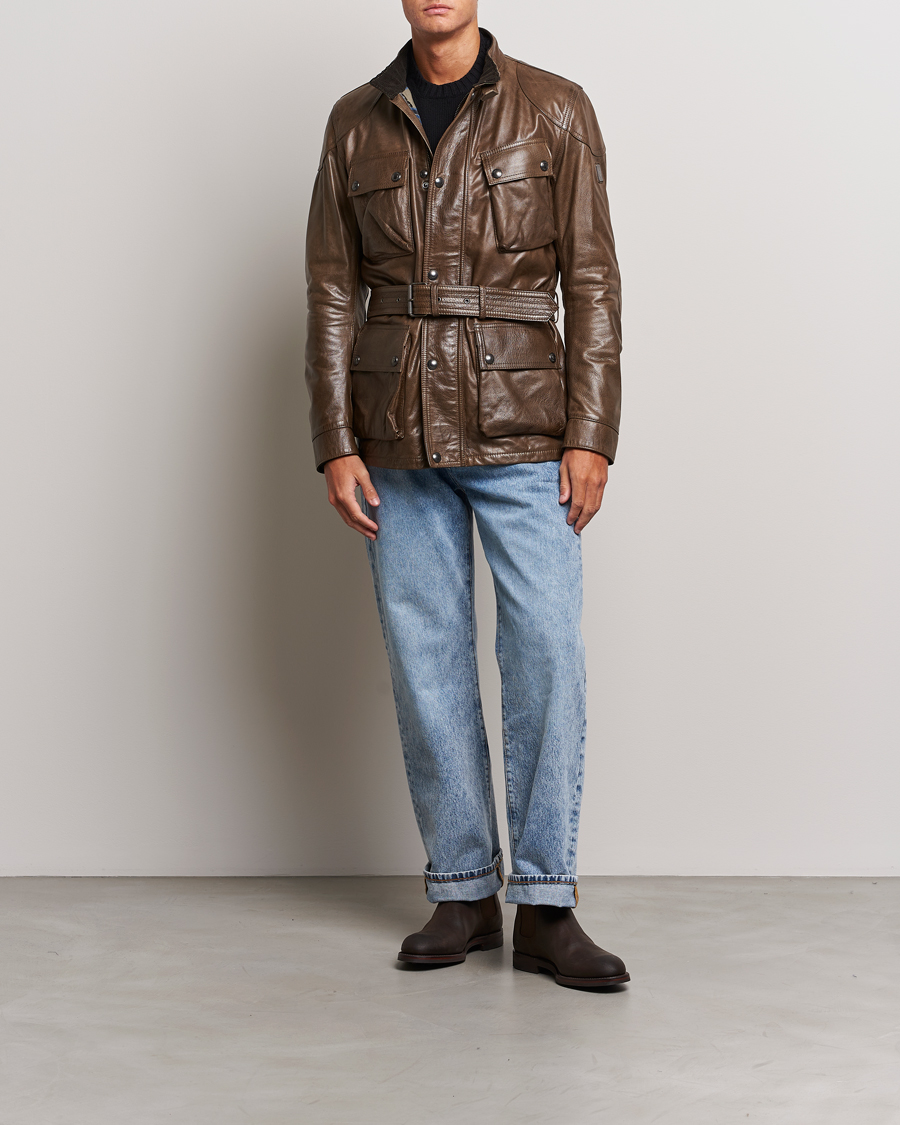 Herren | Jacken | Belstaff | Trailmaster Panther Leather Jacket Antique Bronze