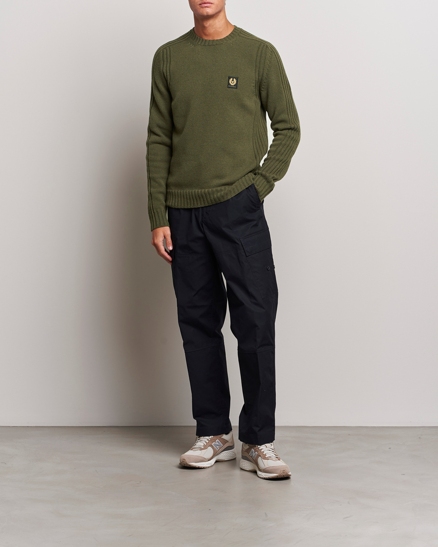Herren | Pullover | Belstaff | Watch Wool Crewneck True Olive