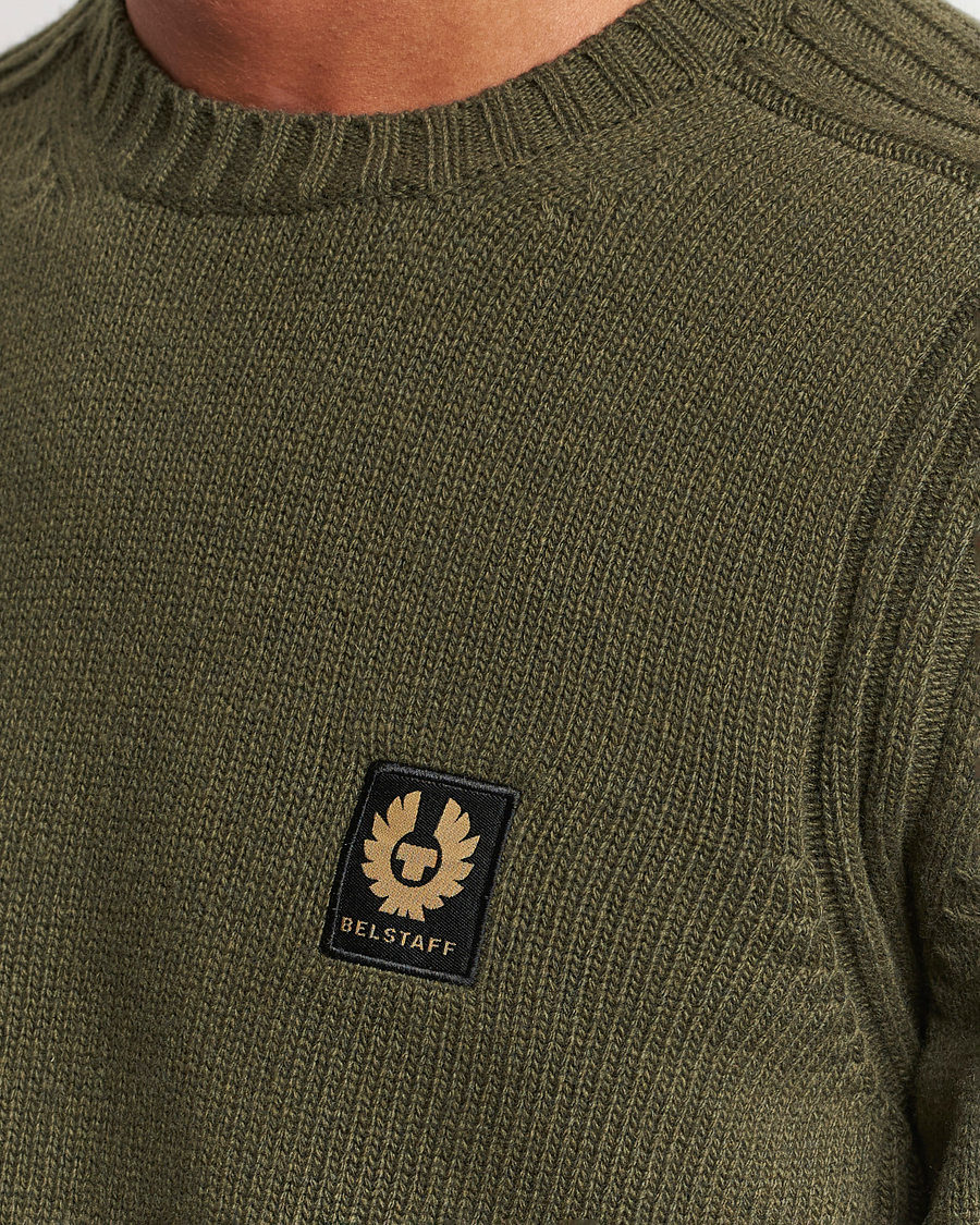 Herren | Pullover | Belstaff | Watch Wool Crewneck True Olive