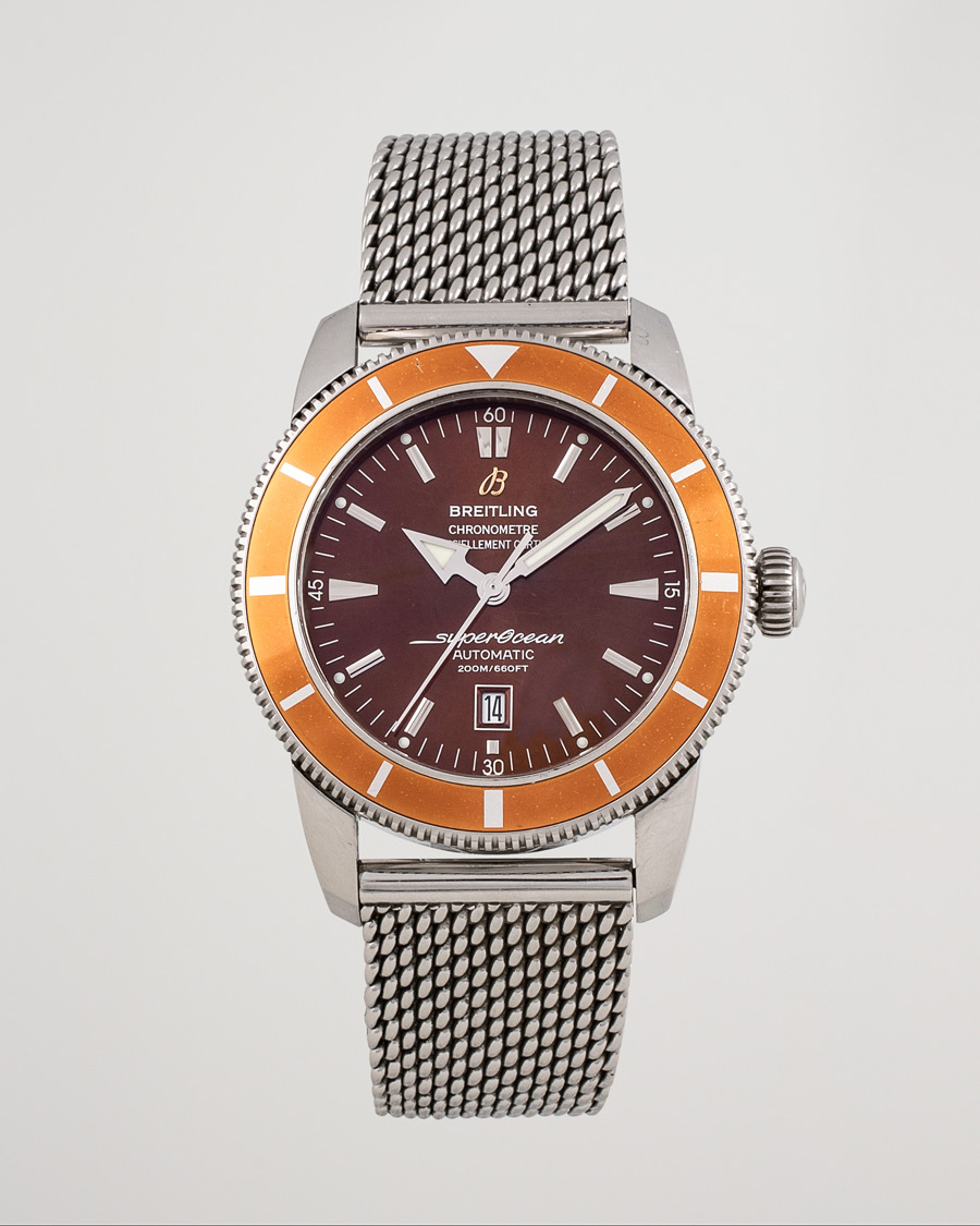 Herren | Breitling Pre-Owned Superocean Heritage 46 A17320 Steel Brown | Breitling Pre-Owned | Superocean Heritage 46 A17320 Steel Brown