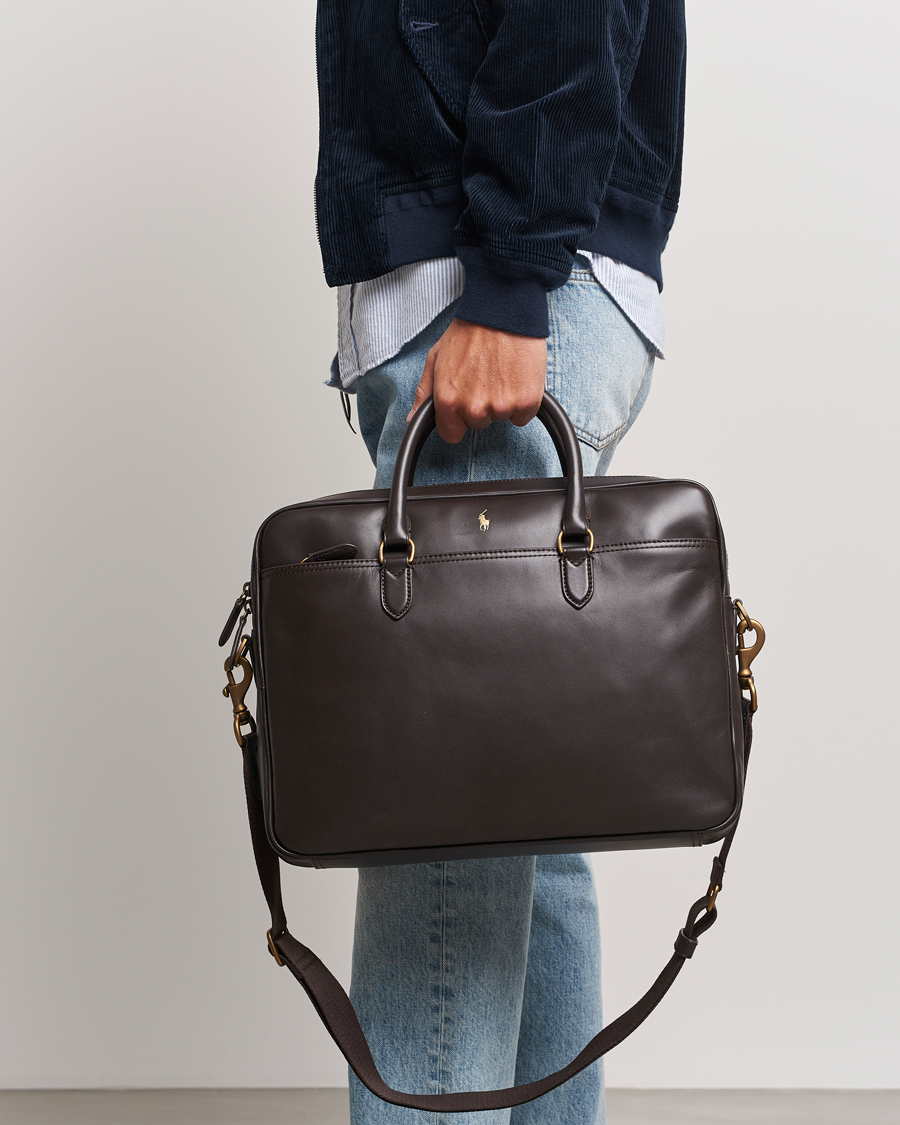 Herren | Dokumenttaschen | Polo Ralph Lauren | Leather Commuter Bag Dark Brown