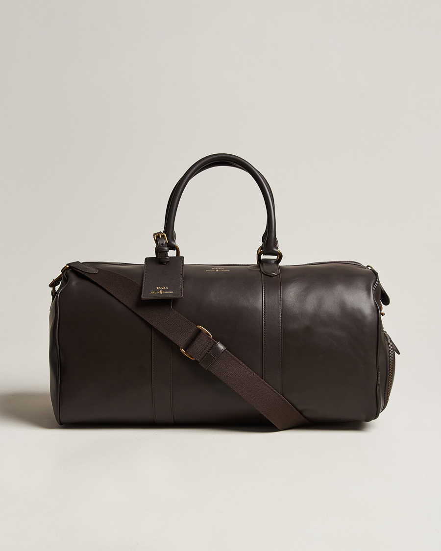 Herren | Polo Ralph Lauren Leather Duffle Bag Dark Brown | Polo Ralph Lauren | Leather Duffle Bag Dark Brown