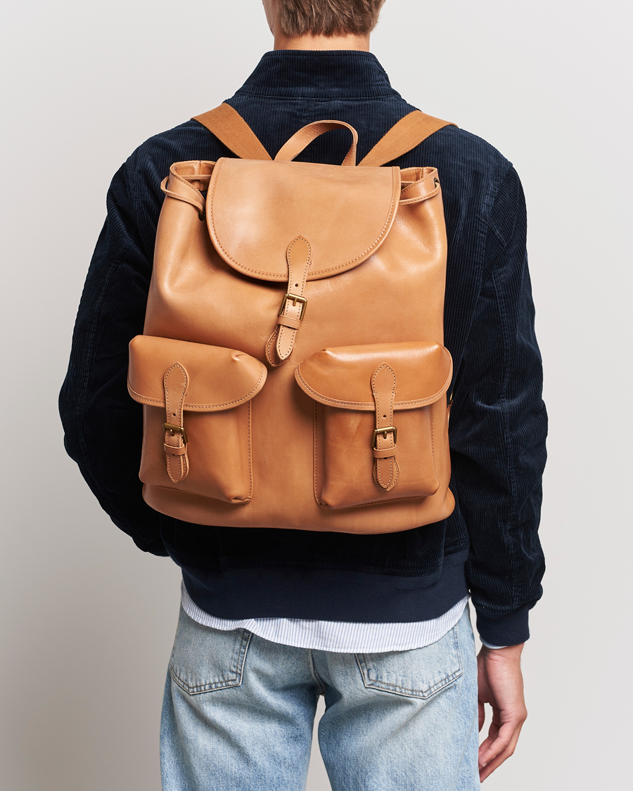 Herren | Taschen | Polo Ralph Lauren | Heritage Leather Backpack Tan