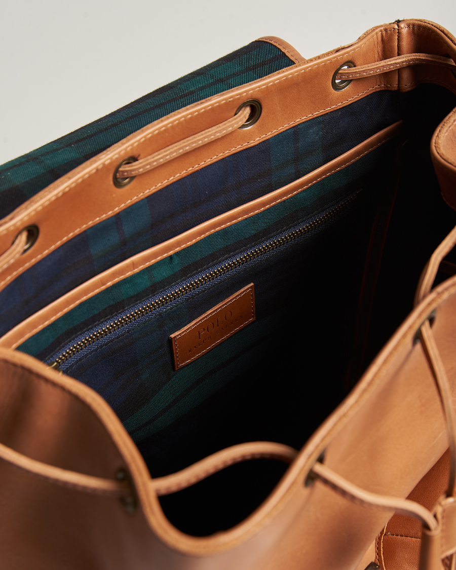 Herren | Polo Ralph Lauren Heritage Leather Backpack Tan | Polo Ralph Lauren | Heritage Leather Backpack Tan