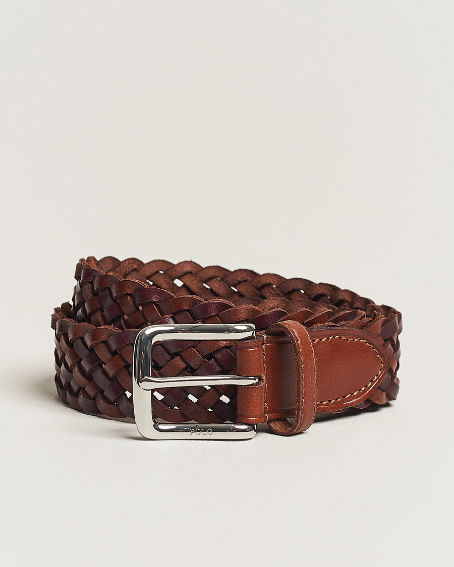 Herren | Polo Ralph Lauren Braided Belt Saddle Brown/Dk Brown W38 | Polo Ralph Lauren | Braided Belt Saddle Brown/Dk Brown W38