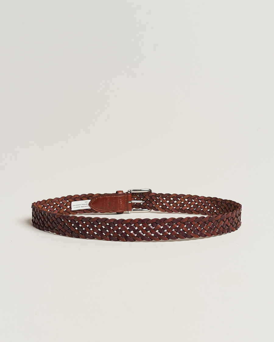 Herren |  | Polo Ralph Lauren | Braided Leather Belt Dark Brown
