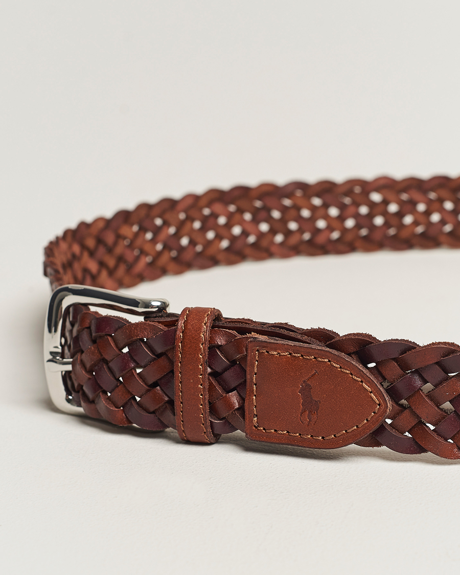 Herren | Polo Ralph Lauren Braided Belt Saddle Brown/Dk Brown | Polo Ralph Lauren | Braided Belt Saddle Brown/Dk Brown