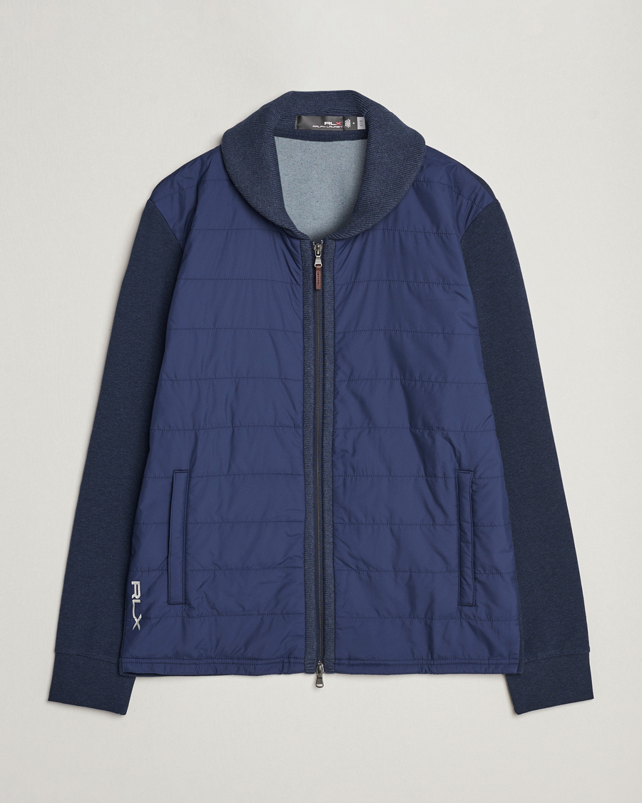 Herren | Pullover | RLX Ralph Lauren | Fine Terry Cardigan Blue Heather