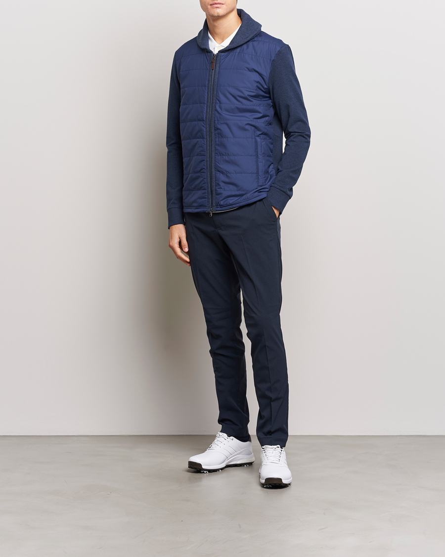 Herren | Pullover | RLX Ralph Lauren | Fine Terry Cardigan Blue Heather
