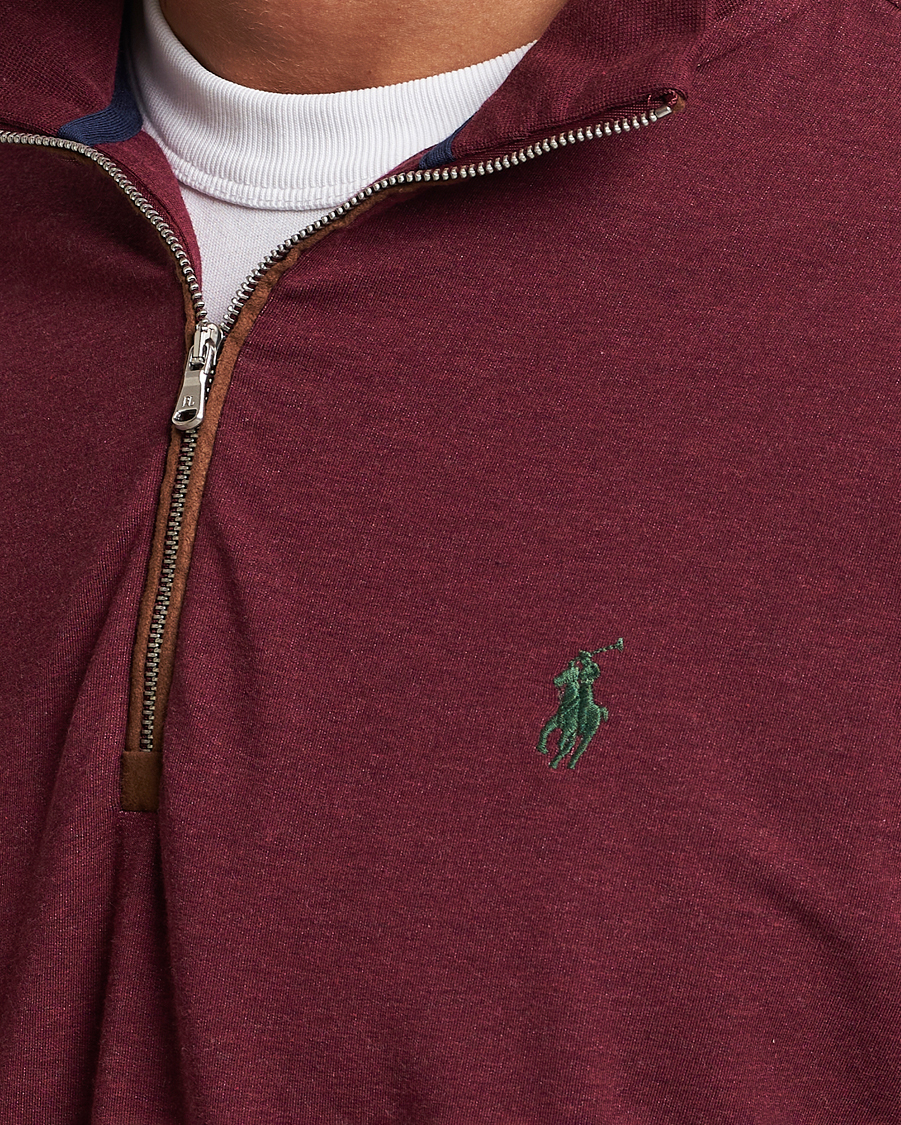 Herren | Pullover | Polo Ralph Lauren Golf | Terry Jersey Half Zip Sweater Wine Heather
