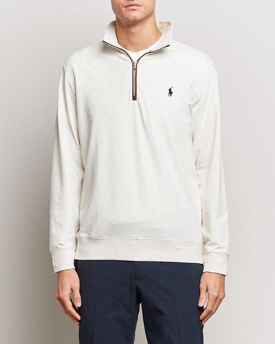 Herren | Pullover | Polo Ralph Lauren Golf | Terry Jersey Half Zip Sweater Oatmeal Heather