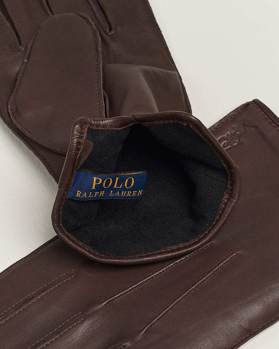 Herren | Polo Ralph Lauren Leather Gloves Dark Brown | Polo Ralph Lauren | Leather Gloves Dark Brown