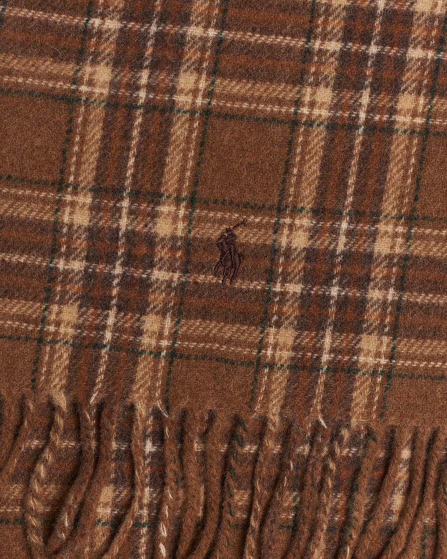 Herren | Polo Ralph Lauren Wool Checked Scarf Camel/Brown | Polo Ralph Lauren | Wool Checked Scarf Camel/Brown