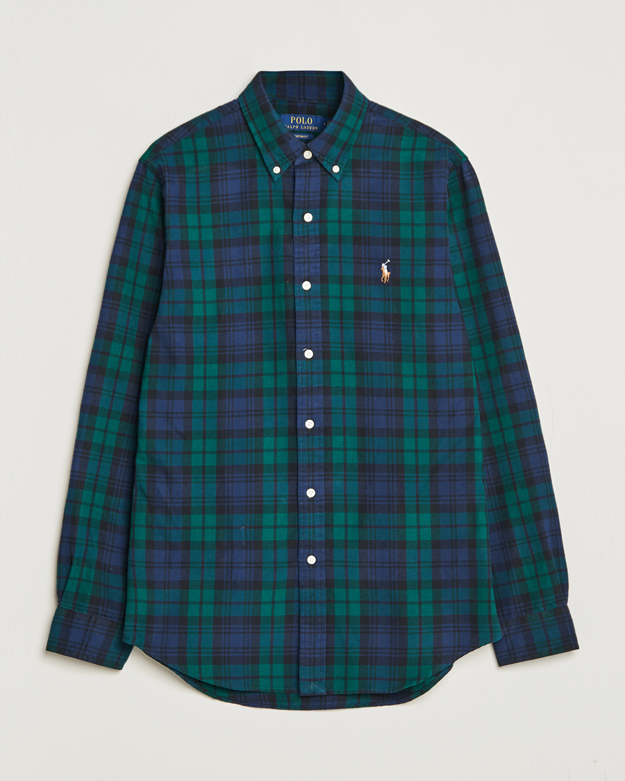 Herren | Hemden | Polo Ralph Lauren | Custom Fit Checked Shirt Navy/Green