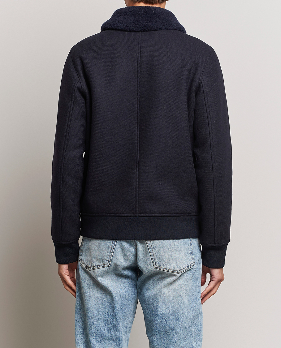 Herren | Jacken | A.P.C. | Ben Shearling Bomber Jacket Dark Navy