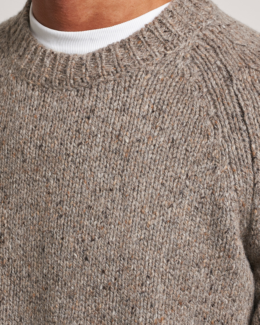 Herren | Pullover | A.P.C. | Harris Wool Knitted Crew Neck Sweater Taupe