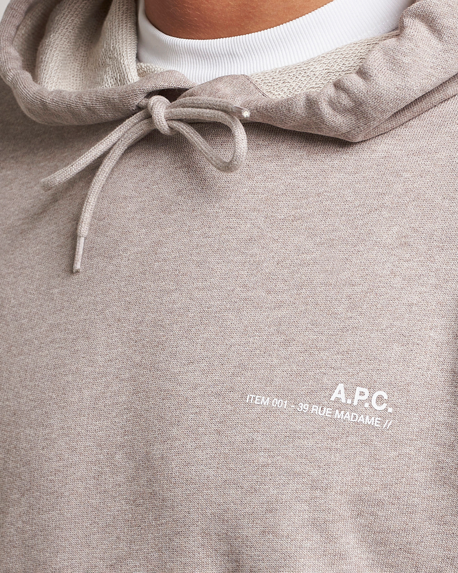 Herren | Pullover | A.P.C. | Item Hoodie Beige Chine
