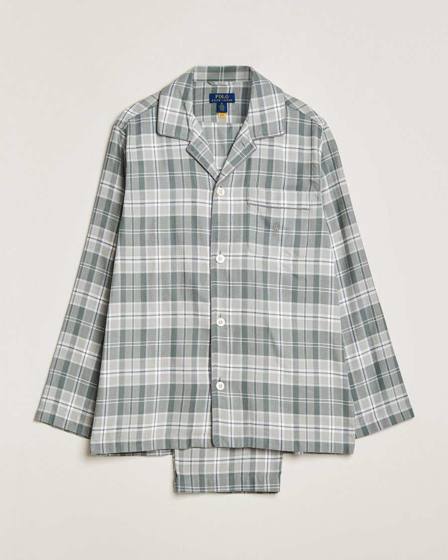 Herren | Schlafanzüge & Bademäntel | Polo Ralph Lauren | Flannel Checked Pyjama Set Grey