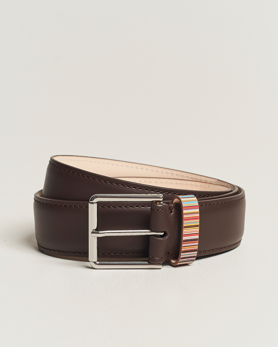 Herren | Paul Smith Leather Stripe Belt Brown | Paul Smith | Leather Stripe Belt Brown
