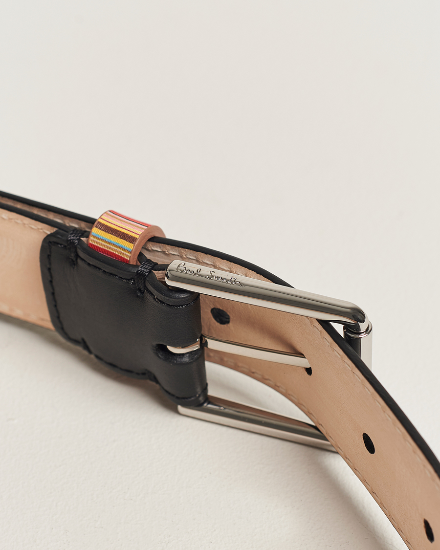 Herren | Paul Smith Leather Stripe Belt Black | Paul Smith | Leather Stripe Belt Black