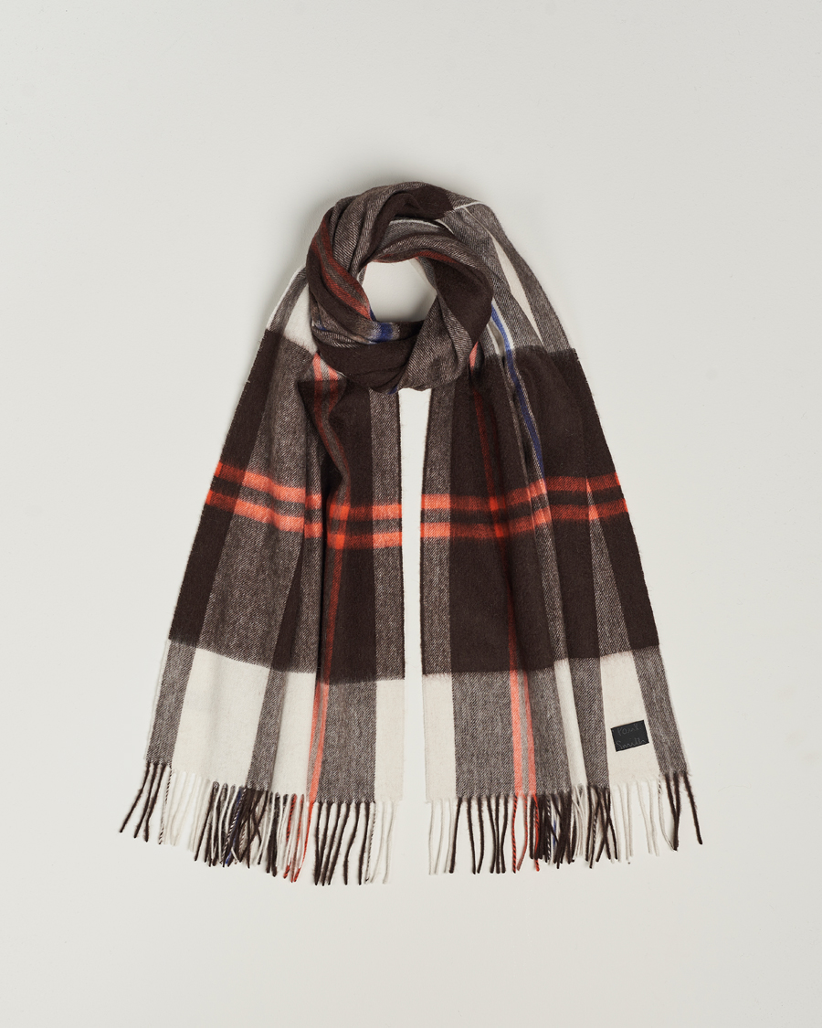 Herren | Paul Smith Lambswool Checked Scarf Brown Multi | Paul Smith | Lambswool Checked Scarf Brown Multi