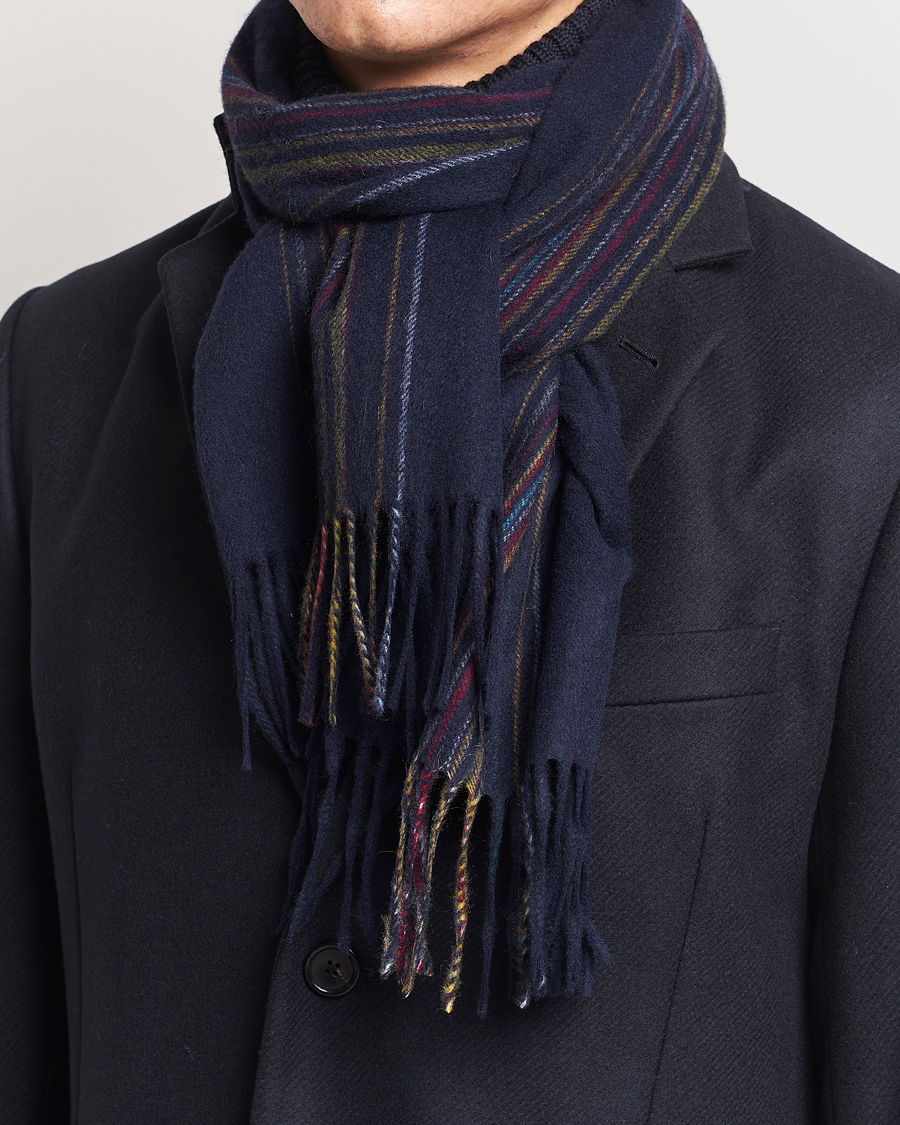 Herren | Paul Smith Lambswool/Cashmere Signature Scarf Navy | Paul Smith | Lambswool/Cashmere Signature Scarf Navy
