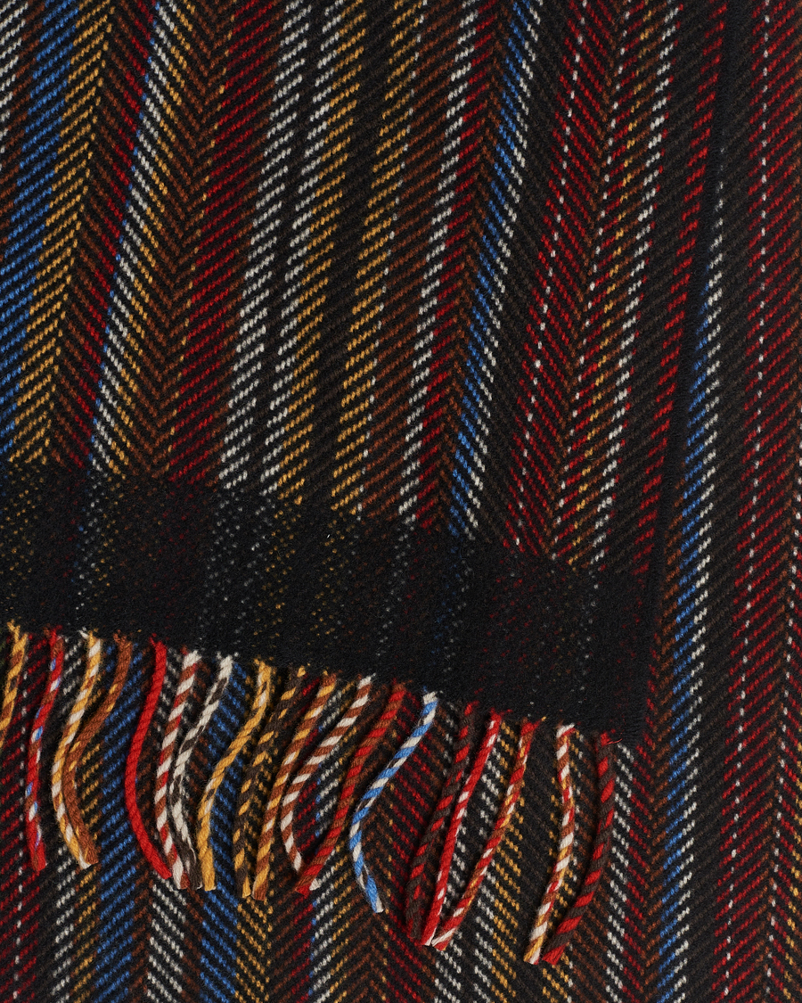 Herren | Paul Smith Wool/Cashmere Stripe Herringbone Scarf Multi | Paul Smith | Wool/Cashmere Stripe Herringbone Scarf Multi