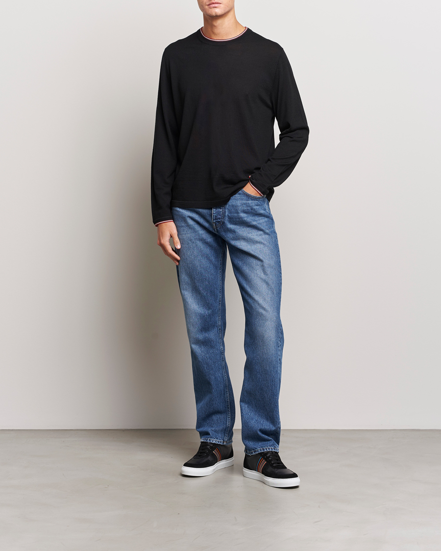Herren | Pullover | Paul Smith | Merino Wool Knitted Crew Neck Sweater Black