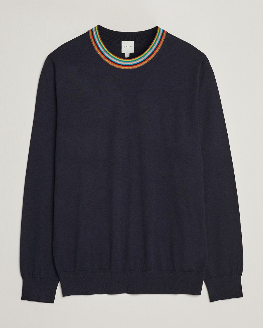 Herren | Pullover | Paul Smith | Wool/Silk Knitted Crew Neck Navy
