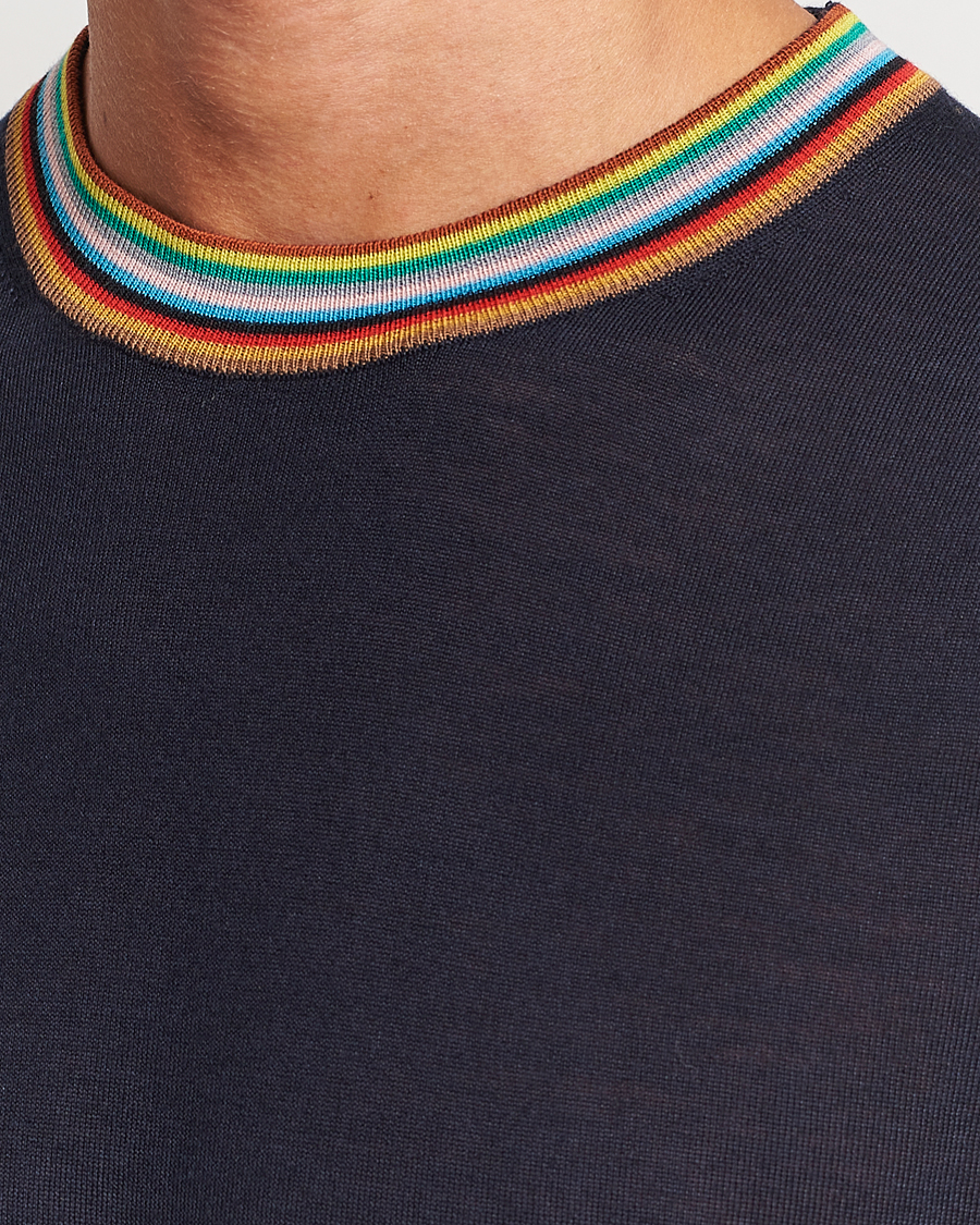 Herren | Pullover | Paul Smith | Wool/Silk Knitted Crew Neck Navy