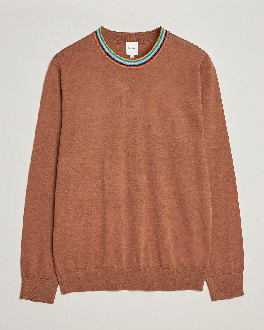 Herren | Pullover | Paul Smith | Wool/Silk Knitted Crew Neck Brown