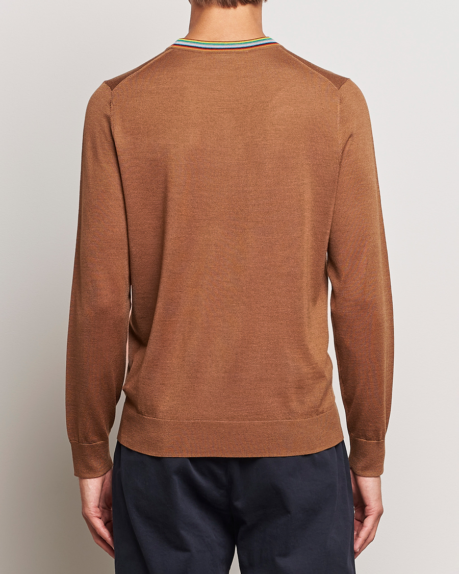 Herren | Pullover | Paul Smith | Wool/Silk Knitted Crew Neck Brown