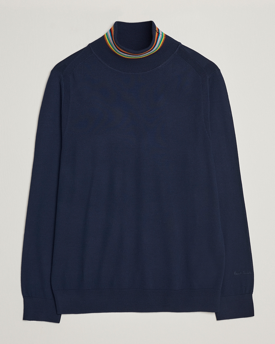 Herren | Pullover | Paul Smith | Merino Wool Knitted Polo Navy