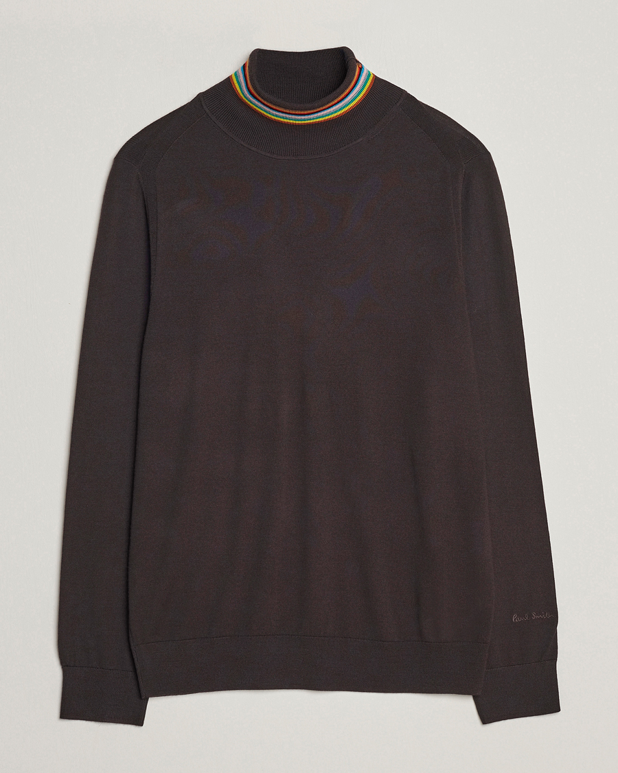 Herren | Pullover | Paul Smith | Merino Wool Knitted Polo Brown