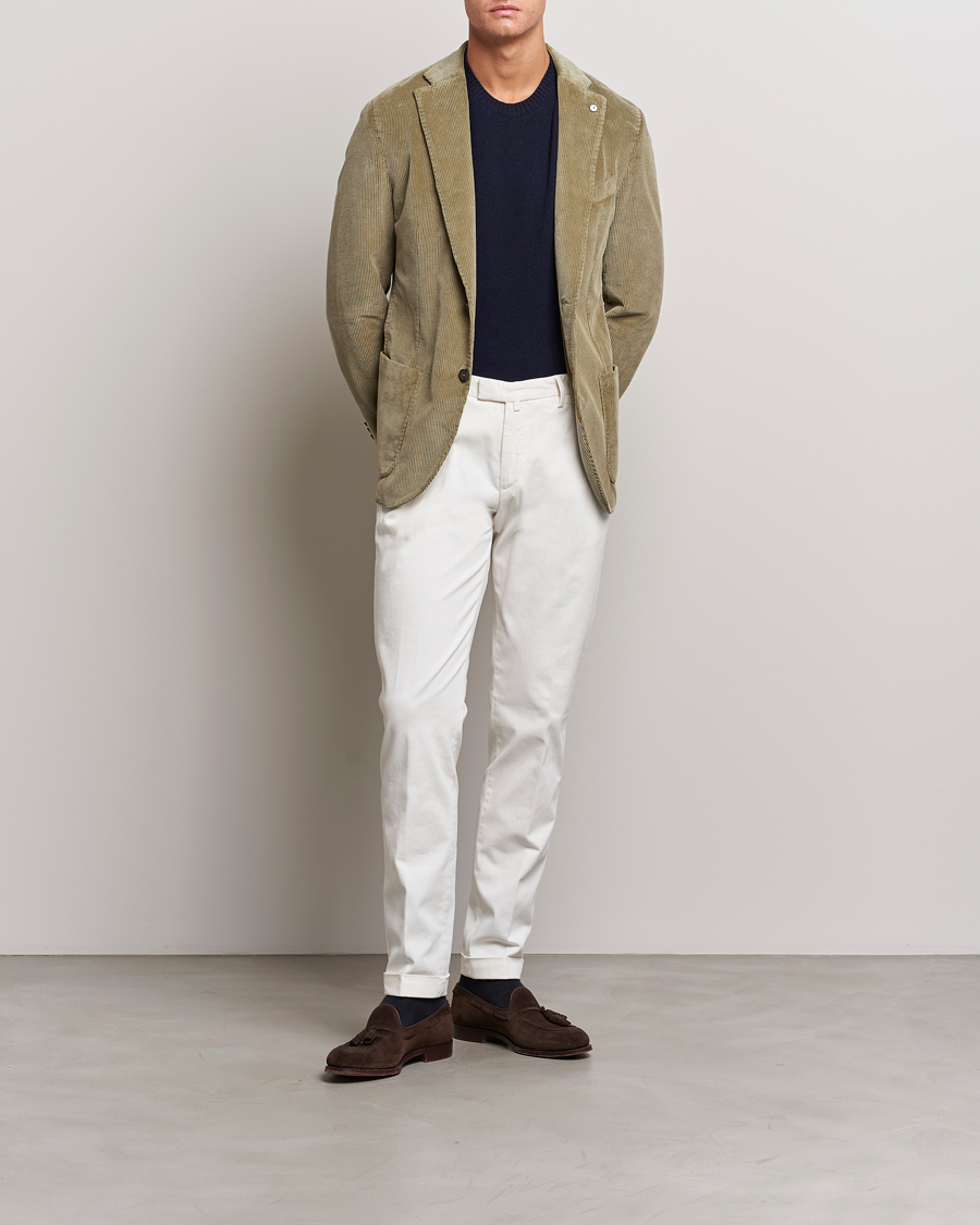 Herren | Hosen | Briglia 1949 | Slim Fit Cotton Stretch Chino Off White