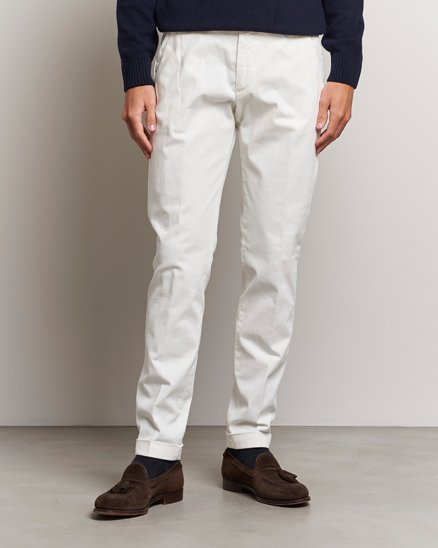 Herren | Hosen | Briglia 1949 | Slim Fit Cotton Stretch Chino Off White