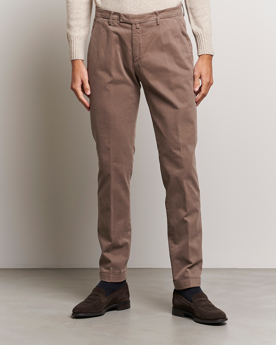Herren | Hosen | Briglia 1949 | Slim Fit Cotton Stretch Chino Taupe