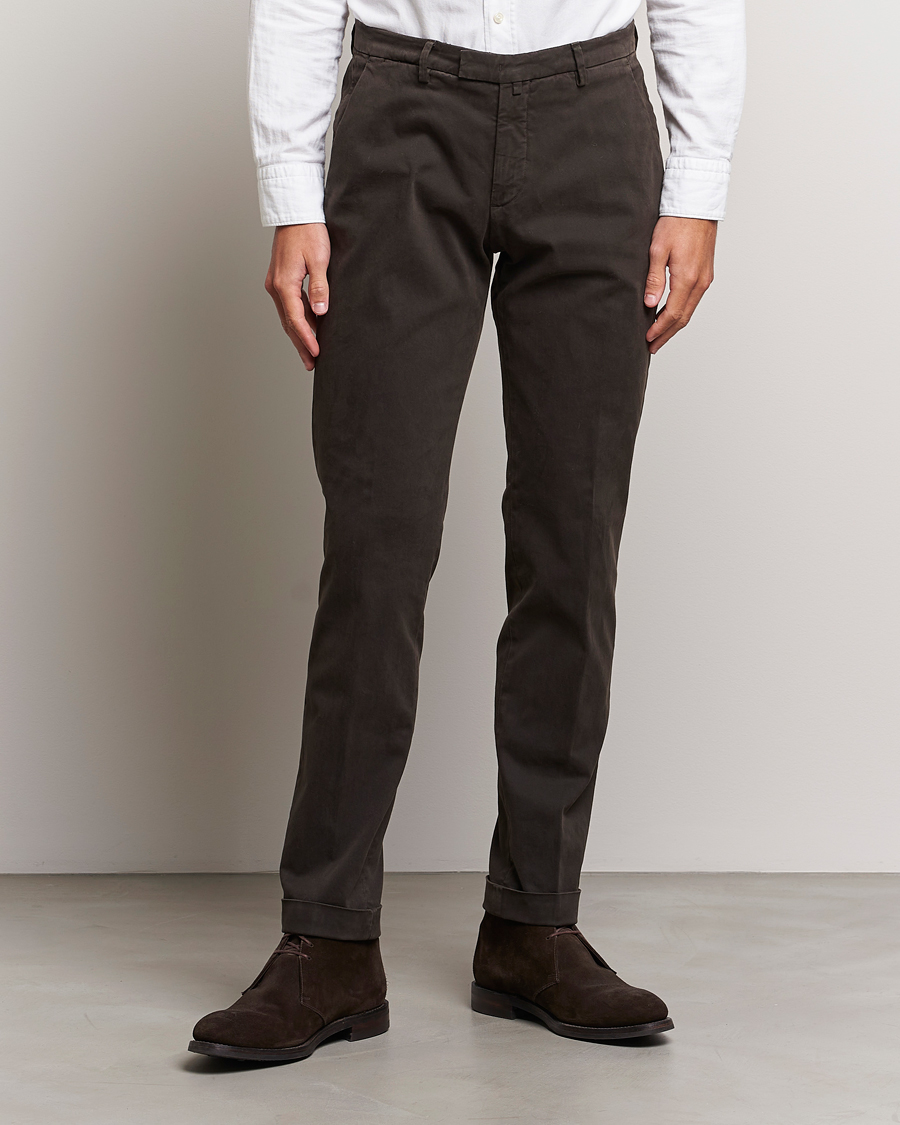 Herren | Hosen | Briglia 1949 | Slim Fit Cotton Stretch Chino Dark Brown