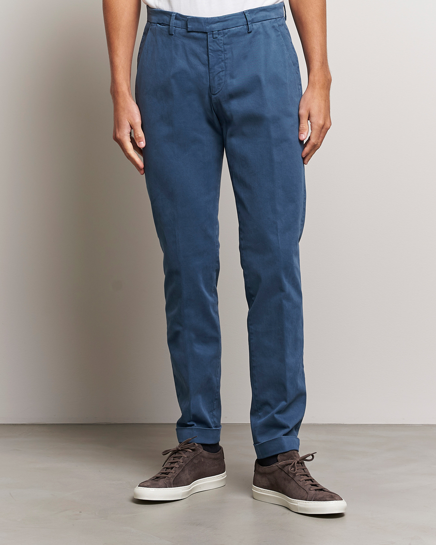 Herren | Hosen | Briglia 1949 | Slim Fit Cotton Stretch Chino Steel Blue