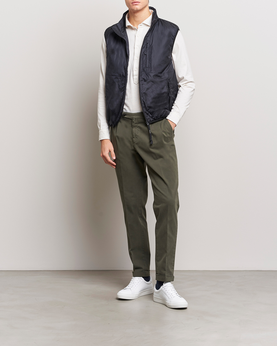 Herren | Hosen | Briglia 1949 | Easy Fit Pleated Cotton Stretch Chino Military