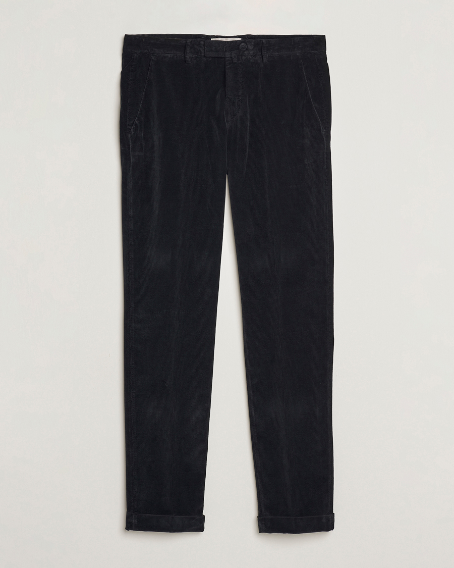 Herren | Hosen | Briglia 1949 | Slim Fit Corduroy Trousers Black