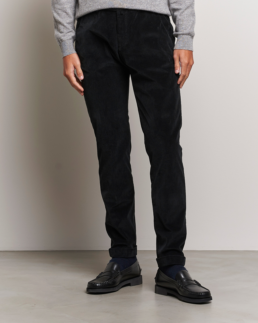 Herren | Hosen | Briglia 1949 | Slim Fit Corduroy Trousers Black